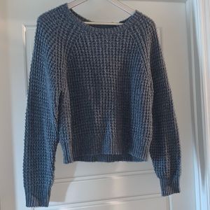Light Blue Cropped Sweater